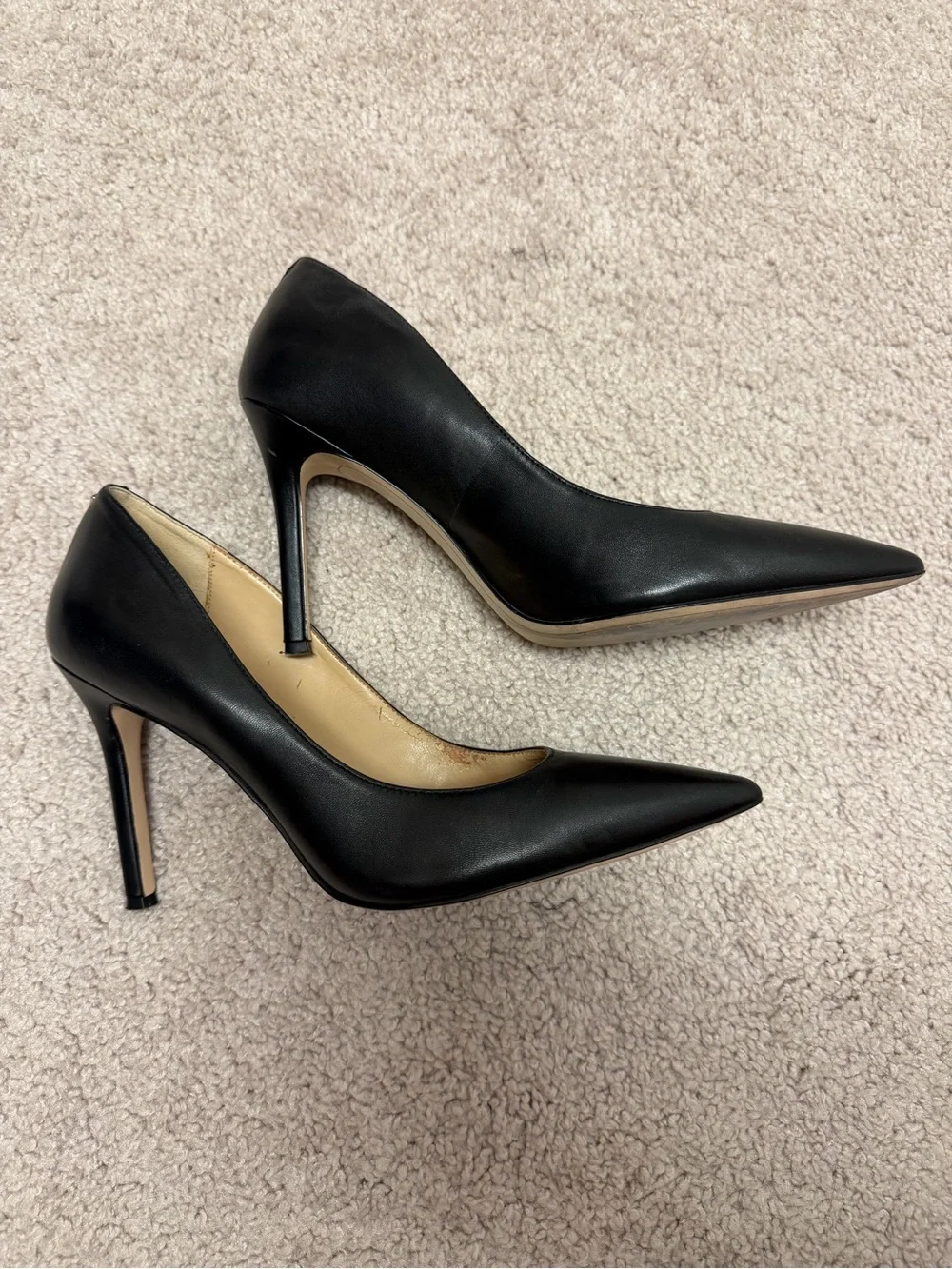 Sam Edelman Black Pointed Leather Heels